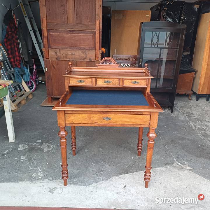 Antyczne Eklektyczne Biurko z wysuwanym blatem wielkopolskie Suchorzew