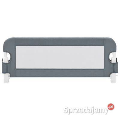 vidaXL Barierka do łóżeczka dziecięcego szara Dom i Ogród