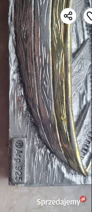 markowy obraz wykonany ze srebra próby 925 śląskie Gliwice sprzedam