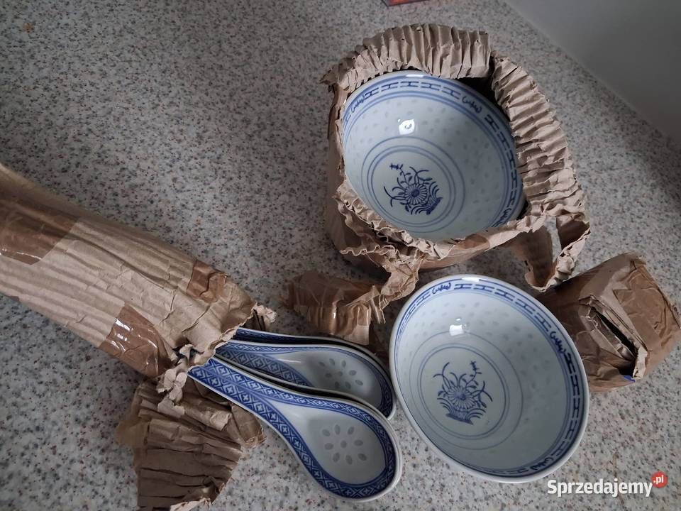 Miseczki i łyżeczki chińskie zestaw Warszawa sprzedam