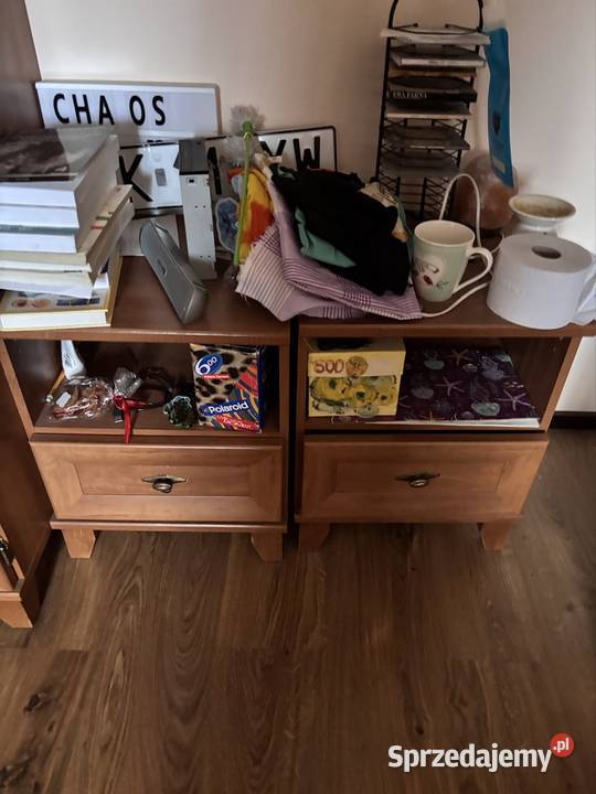 Sypialnia komplet łóżko materac 2szafki nocne 100cm śląskie Katowice