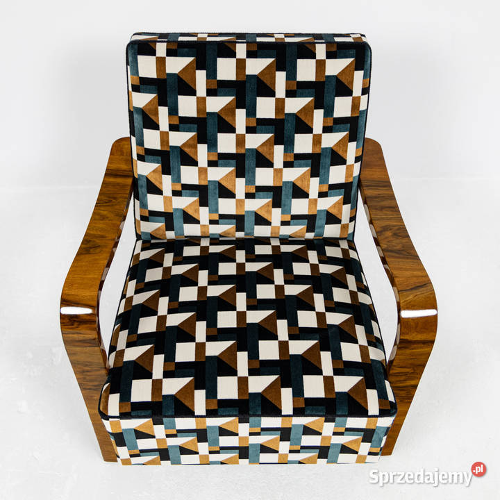 Fotel Modernizm Ar Deco Lata 60 te Sygnatura Meble Swarzędz