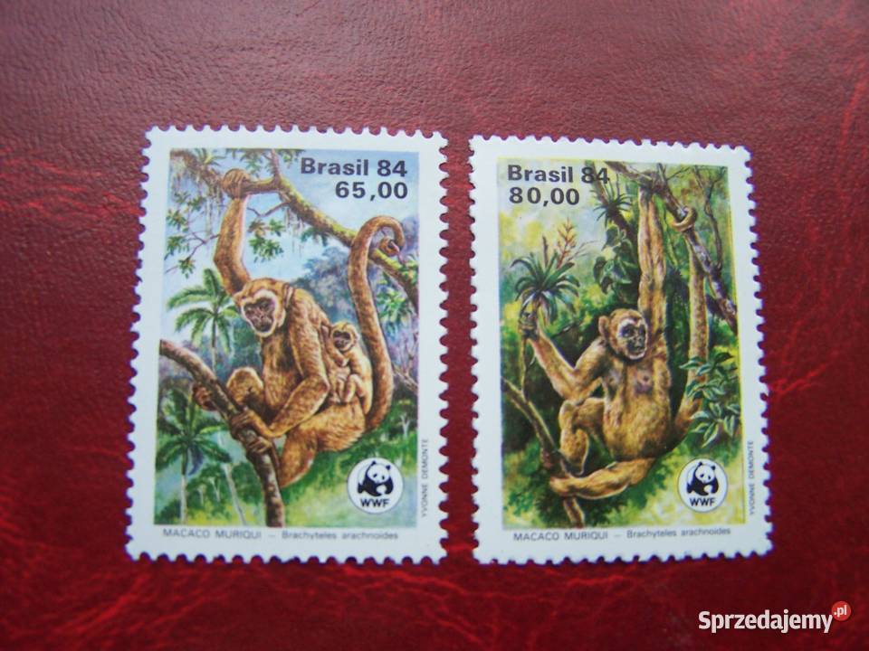 Brazylia 1989 MNH Mi 205253 Fauna Małpy Tychy