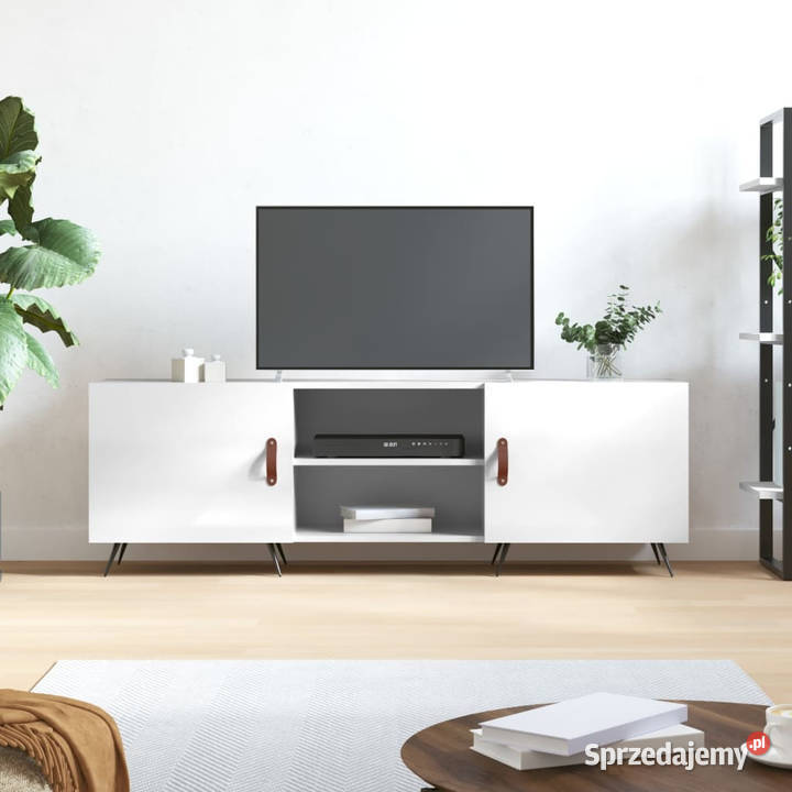 Szafka pod TV wysoki połysk biała 150x30x50 mazowieckie