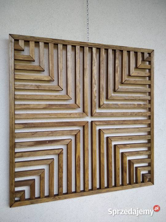 3D obraz z drewna ażurowy dekoracja kolor dąb 70 Dekoracje i ozdoby Gdynia