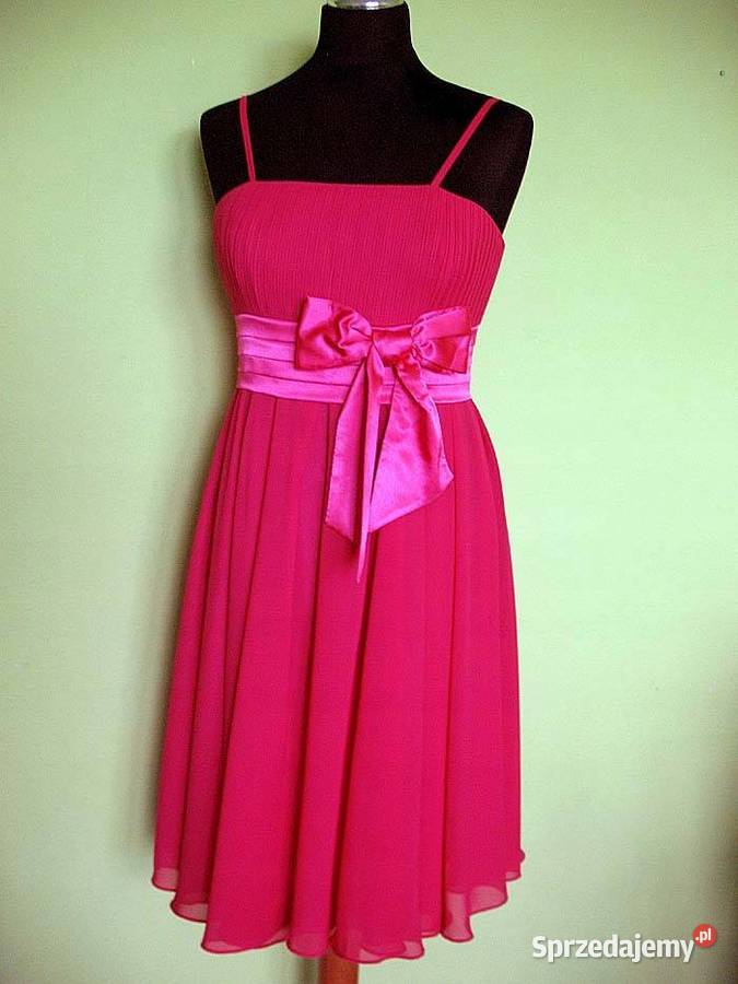 Sukienka Pink lekka 38 M biust 85 szyfon Rozmiar 38(M) Siedlce