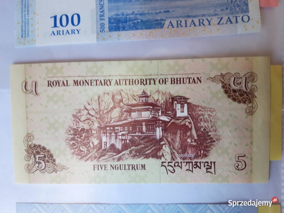 Banknot kolekcjonerski Bhutan Madagaskar śląskie Ruda Śląska