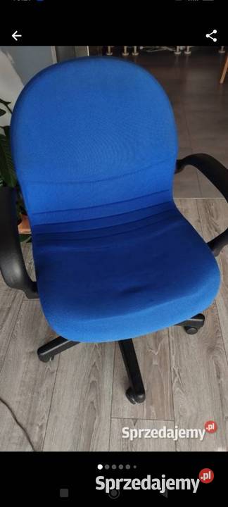 krzesło fotel biurowy obrotowy niebieski Poznań