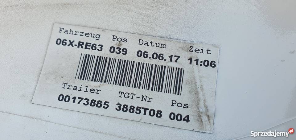 MAN TGX EURO 6 E6 SŁUPEK NAKŁADKA 81624100197 ciężarowe lubuskie