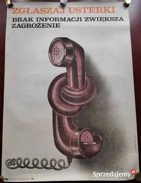 Plakaty z czasów PRL BHP i nie podlaskie Białystok