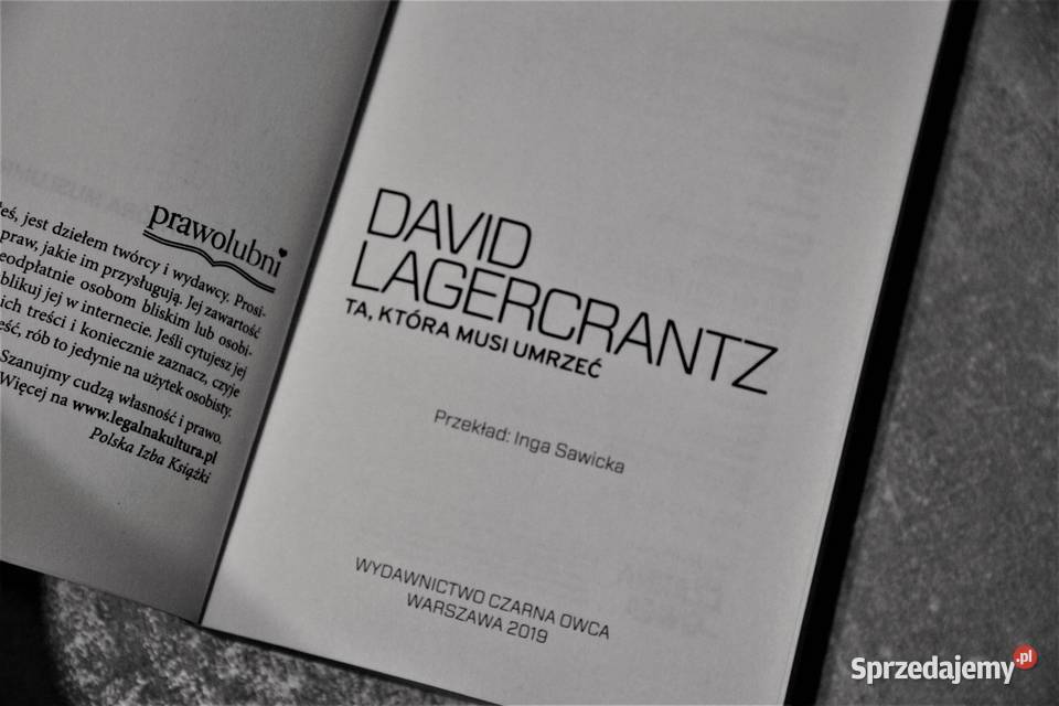 Millenium Ta która musi umrzeć David Lagercrantz Chorzów