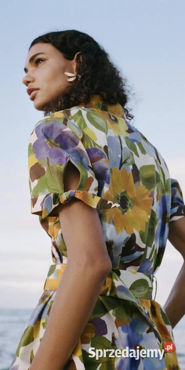 Sukienka midi ZARA M L z paskiem i kieszeniami Warszawa