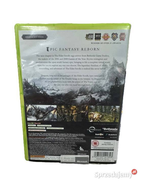 Gra The Elder Scrolls V Skyrim Xbox 360 Elbląg