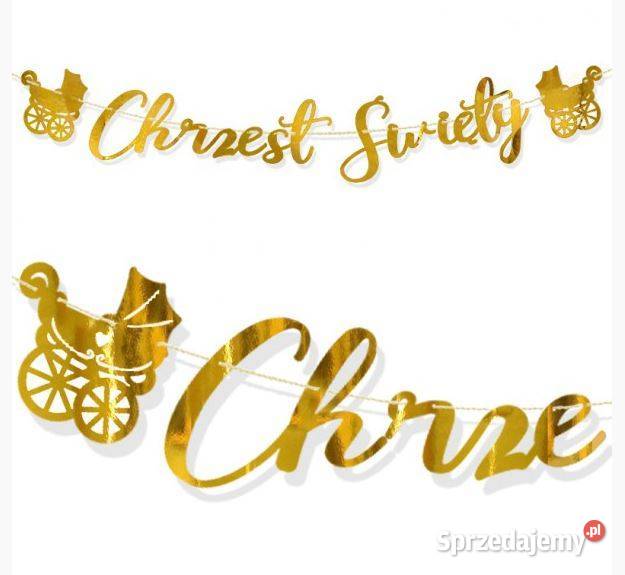 CHRZEST zestaw dekoracji na uroczystość CHRZTU mazowieckie Adamowizna