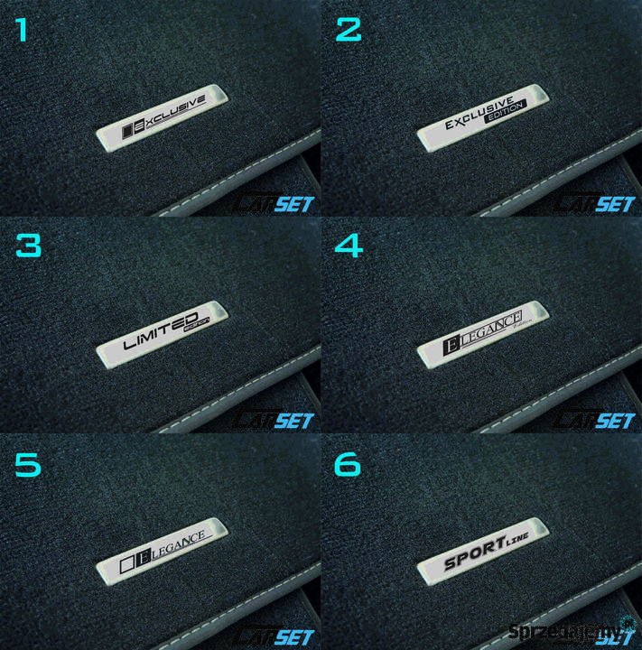 Ekskluzywne DYWANIKI SAMOCHODOWE welurowe Alfa Warszawa