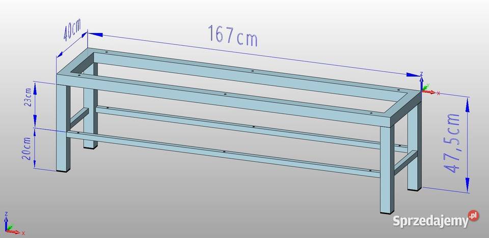 Stelaż stolik pod RTV loft ława stół na Stoły podkarpackie Jeżowe