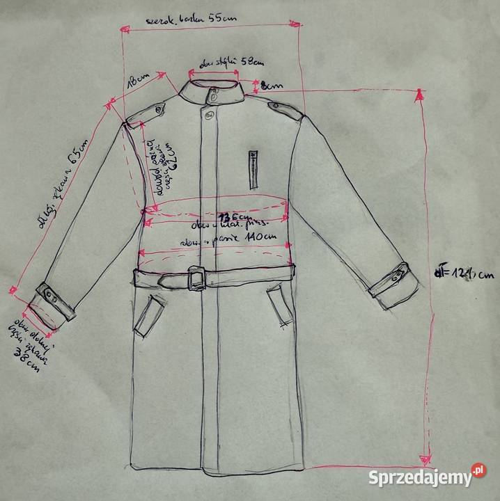 Dlugi plaszcz meski w blekitnym kolorze lubelskie Lublin