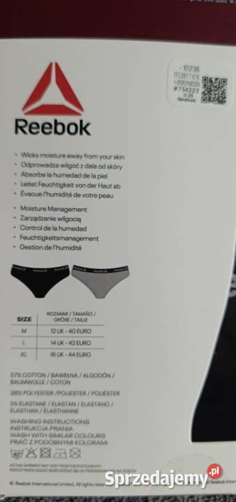 REEBOK figi damskie 2pak rozmiar L 42 kolor Figi i stringi Ełk
