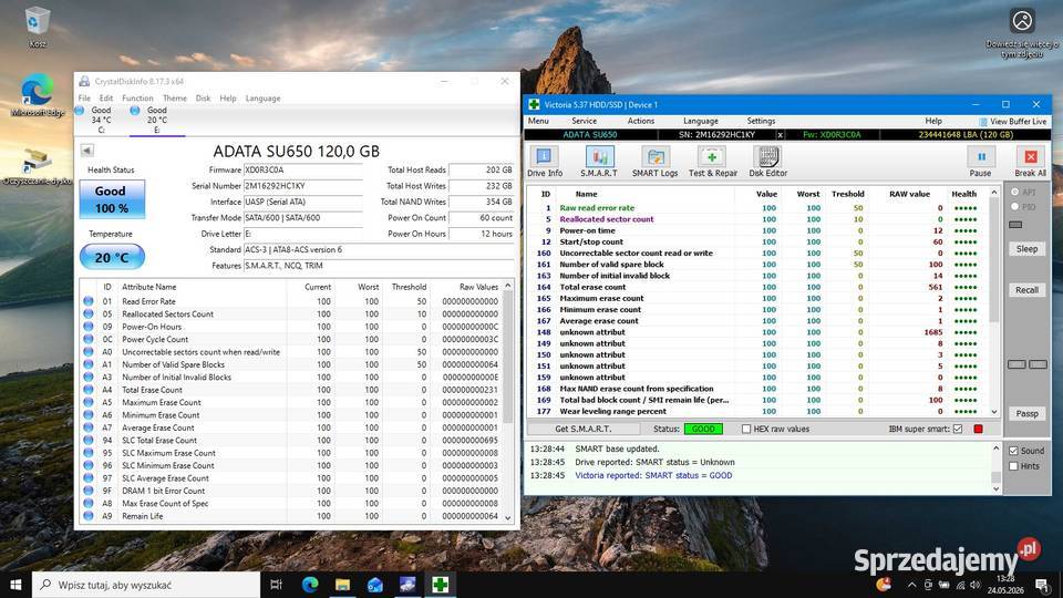 Dysk SSD Adata SU650 prawie nowy Dyski