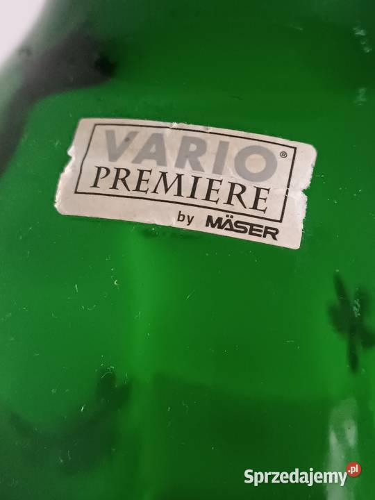 Szklany zielony wazon Gorlice