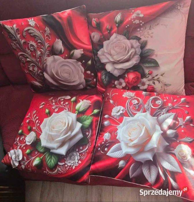 Poszewka na poduszkę na prezent róża kujawsko-pomorskie Wąbrzeźno sprzedam