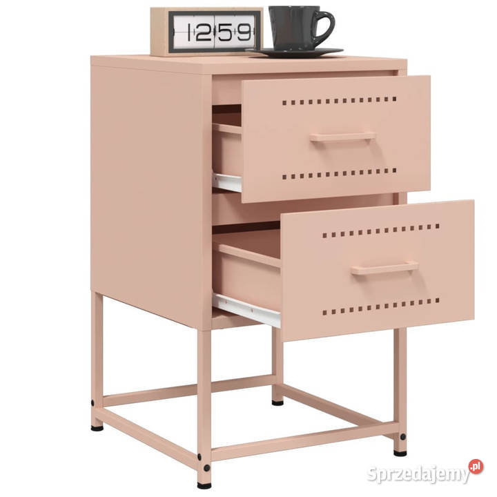 Szafka nocna różowa 36x39x605 stal WM846460