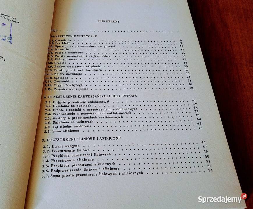 Geometria z elementami topologii i algebry miękka Gdańsk