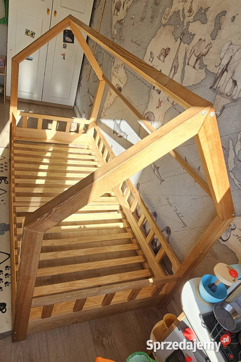 Łóżko domek Bell Nuo 90x200 naturalne drewno Białystok