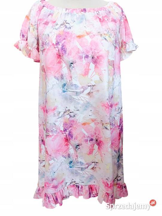 Sukienka hiszpanka ASYMETRYCZNA z falbaną