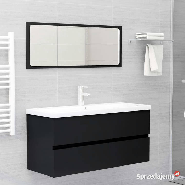 Szafka pod umywalkę czarna 100x385x45 WM804765 mazowieckie Warszawa