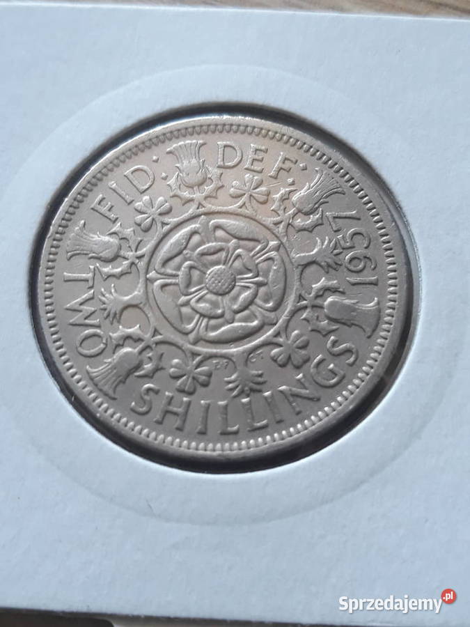 2 Szylingi Wielka Brytania 1957 r wielkopolskie