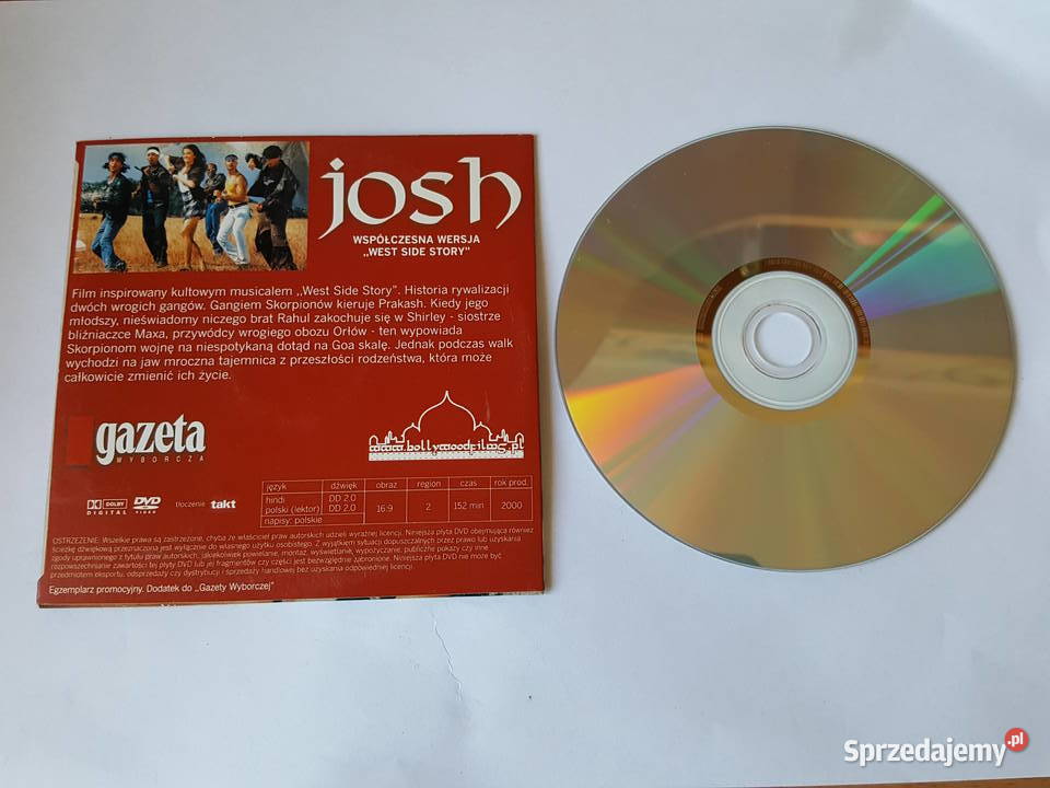 FILM DVD JOSH klasyka bollywood płyta z filmem DVD Filmy Złotniki