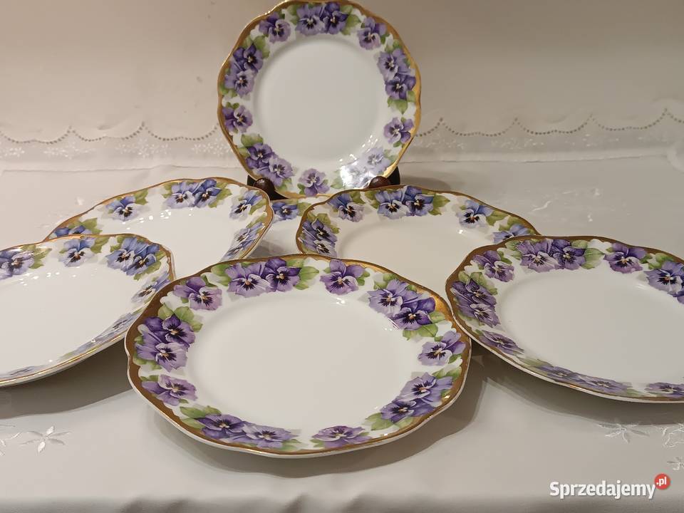 Talerze deserowe Rosenthal Chrysantheme Bratki Gorlice