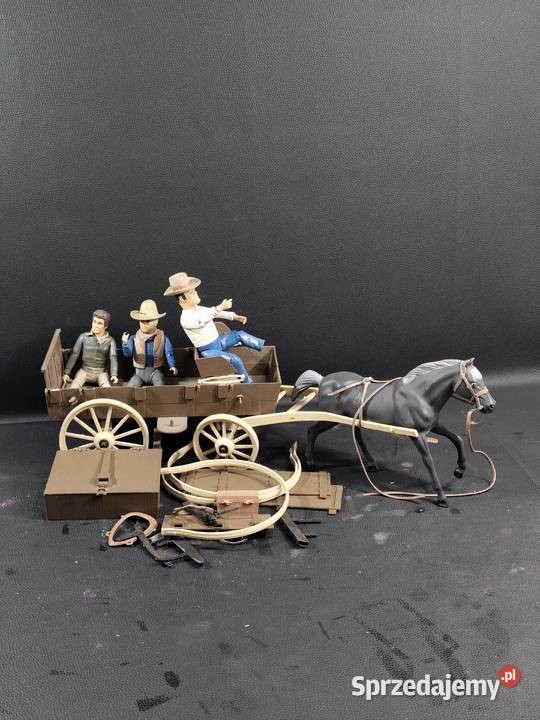 Unikat 1966 Wóz Bonanza 4in1 Wagon Figurki i Koń Poddębice