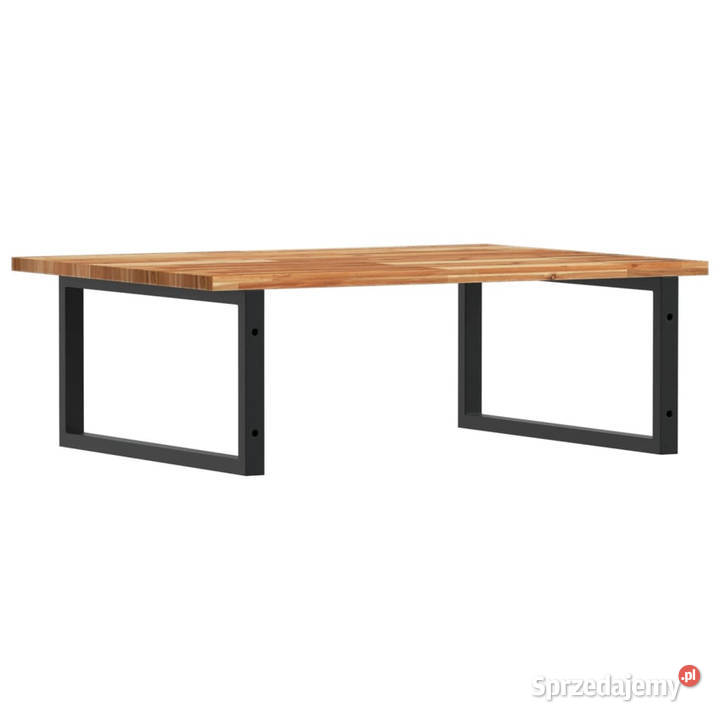 Półka ścienna pod umywalkę stal i lite drewno