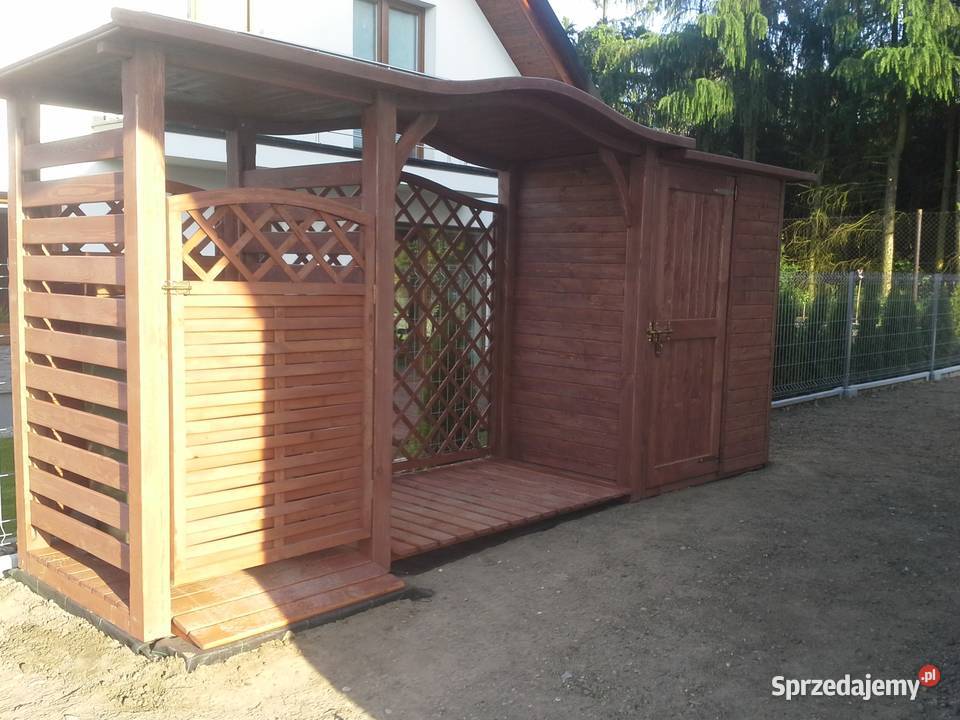 Zadaszenie na kosz 1x11m drewutnia 2x11m domek Architektura ogrodowa Kalety