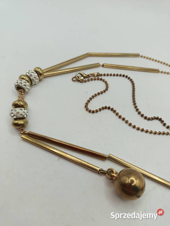 Naszyjnik z złotymi bombkami Zamość