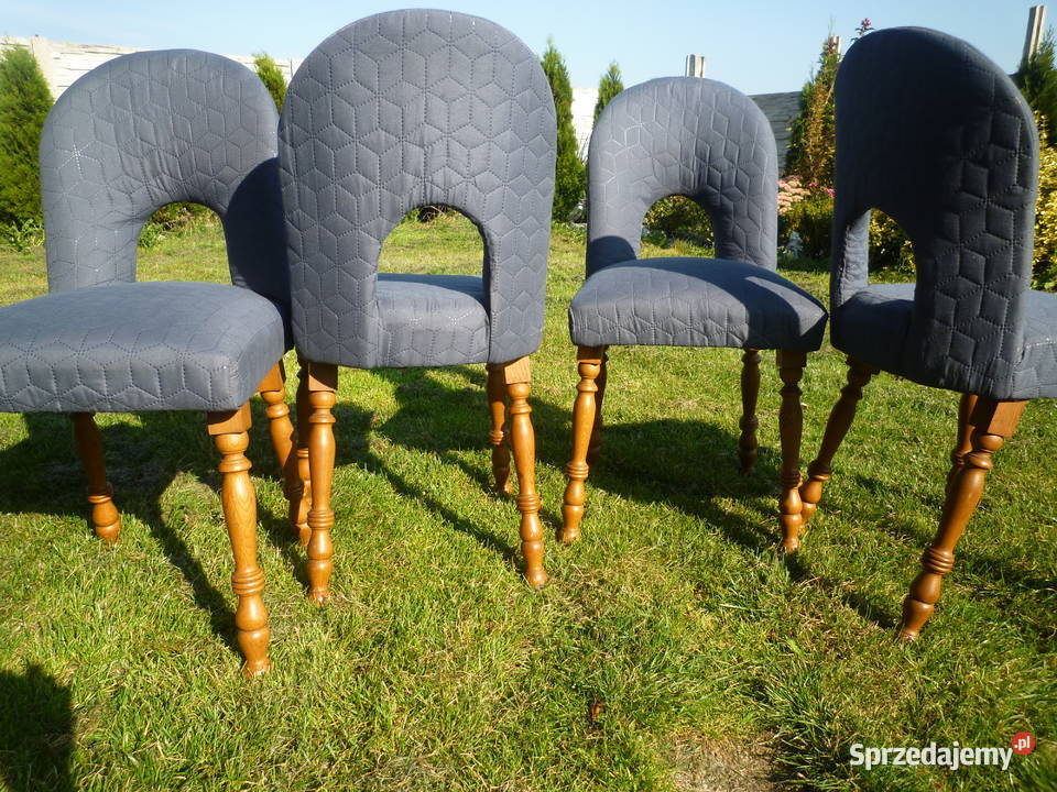 Krzesła Agamuszelki dębowy stelaż Ostrzeszów