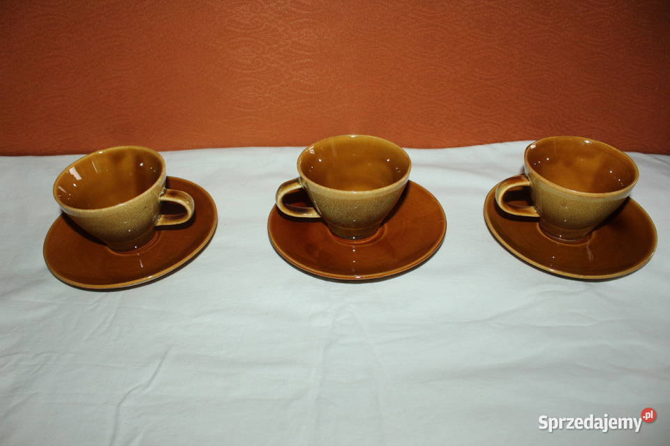 Filiżanki z talerzykami Mirostowice Opal 3 Chorzów