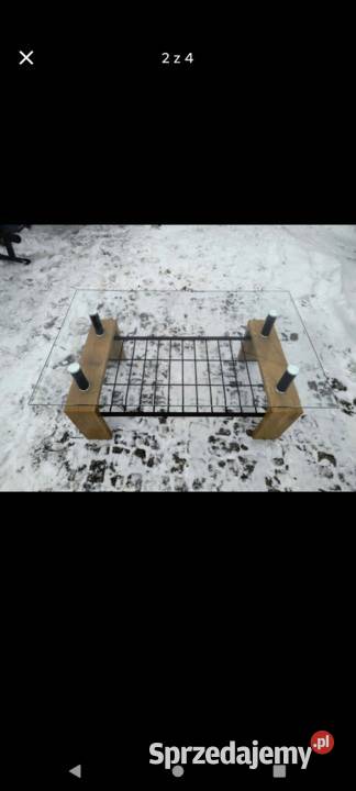 Stół z szklanym blatem 175 wysokość Świerklany