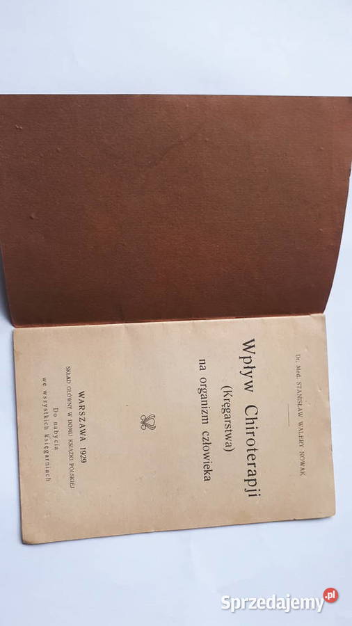 Wpływ Chiroterapji Stanisław Nowak małopolskie Golczowice