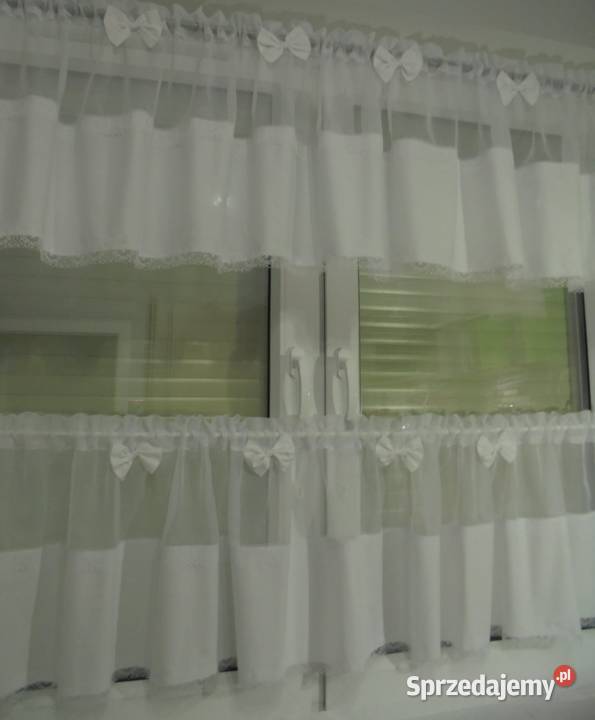 firanki komplety na okno zazdrostki SZYJEMY NA biały
