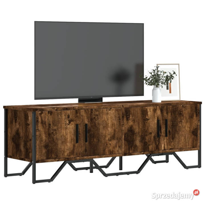 Szafka pod TV przydymiony dąb 122x34x41 WM848586 Warszawa
