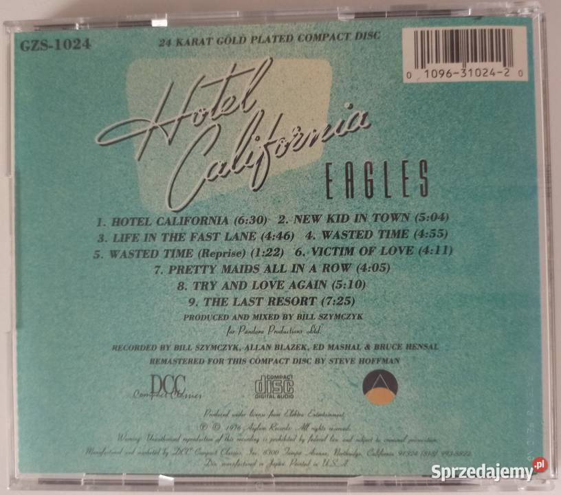 Eagles Hotel California DCC 24KT Gold CD 1 płyta Łódź