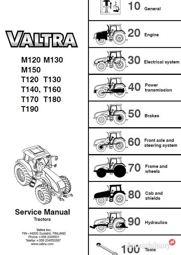 VALTRA T170 T180 T190 instrukcja naprawy Kielce sprzedam