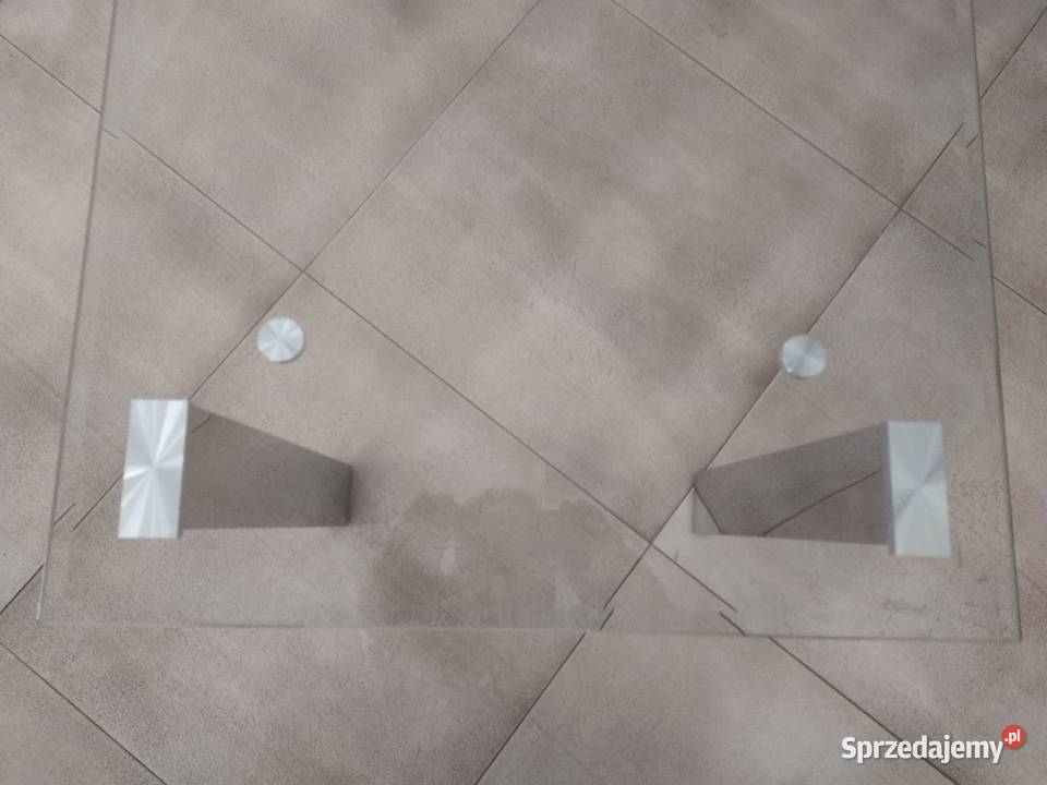 Stolik szklany prostokąt nogi chrom Bydgoszcz