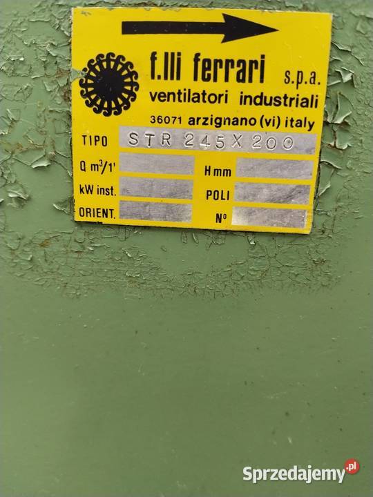 Wentylator do trocin Kochanowo