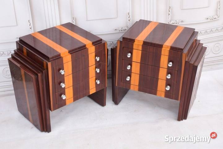 Dwie Komody Art Deco Stolik Nocny Szafki Szafy Kraków