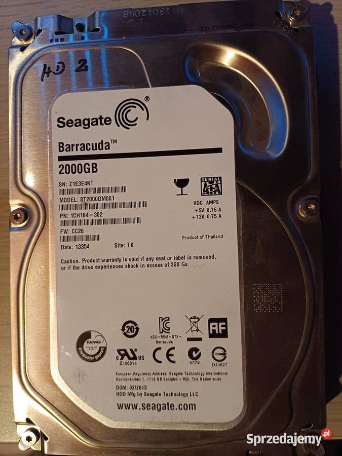 Dysk Seagate Barracuda ST2000DM001 2000GB