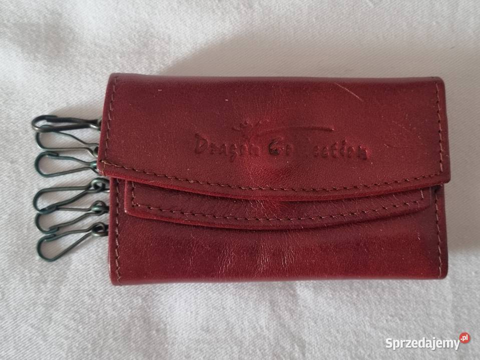 Etui na 6 kluczy maleńki portfelik wiśniowy mazowieckie Warszawa